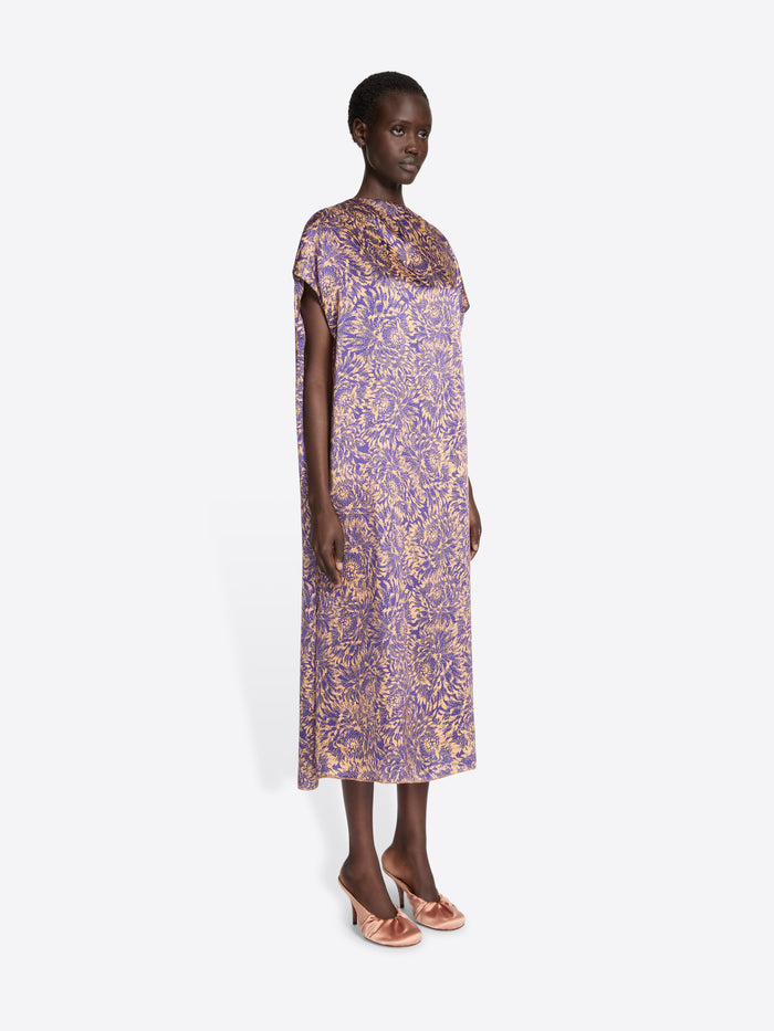 Printed silk dress - Autumn-Winter Women Printed silk dress - Autumn-Winter Women