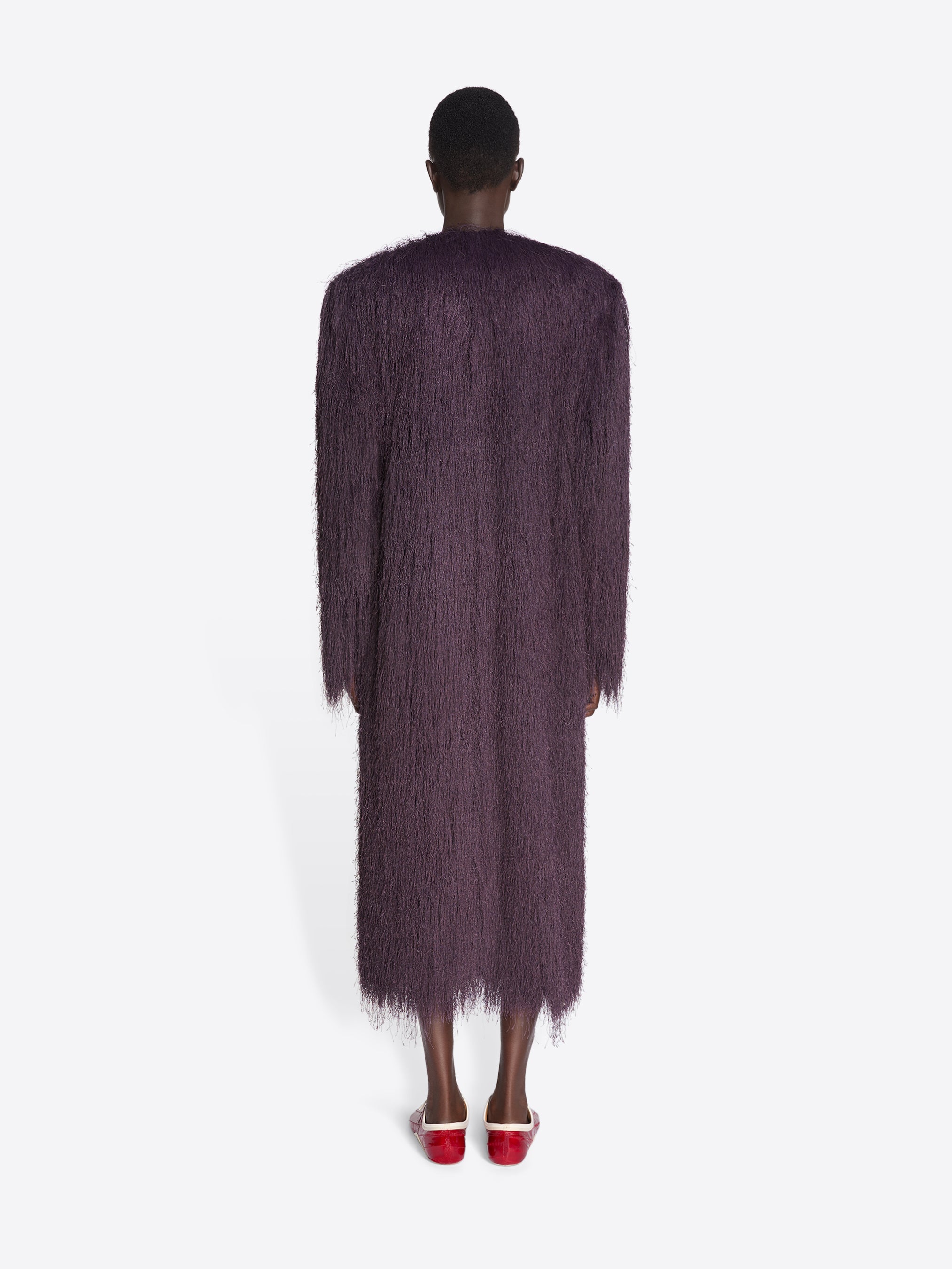 DRIES VAN NOTEN 薄紫色モヘアコート M Fringed coat - Spring-Summer Women | Dries Van Noten
