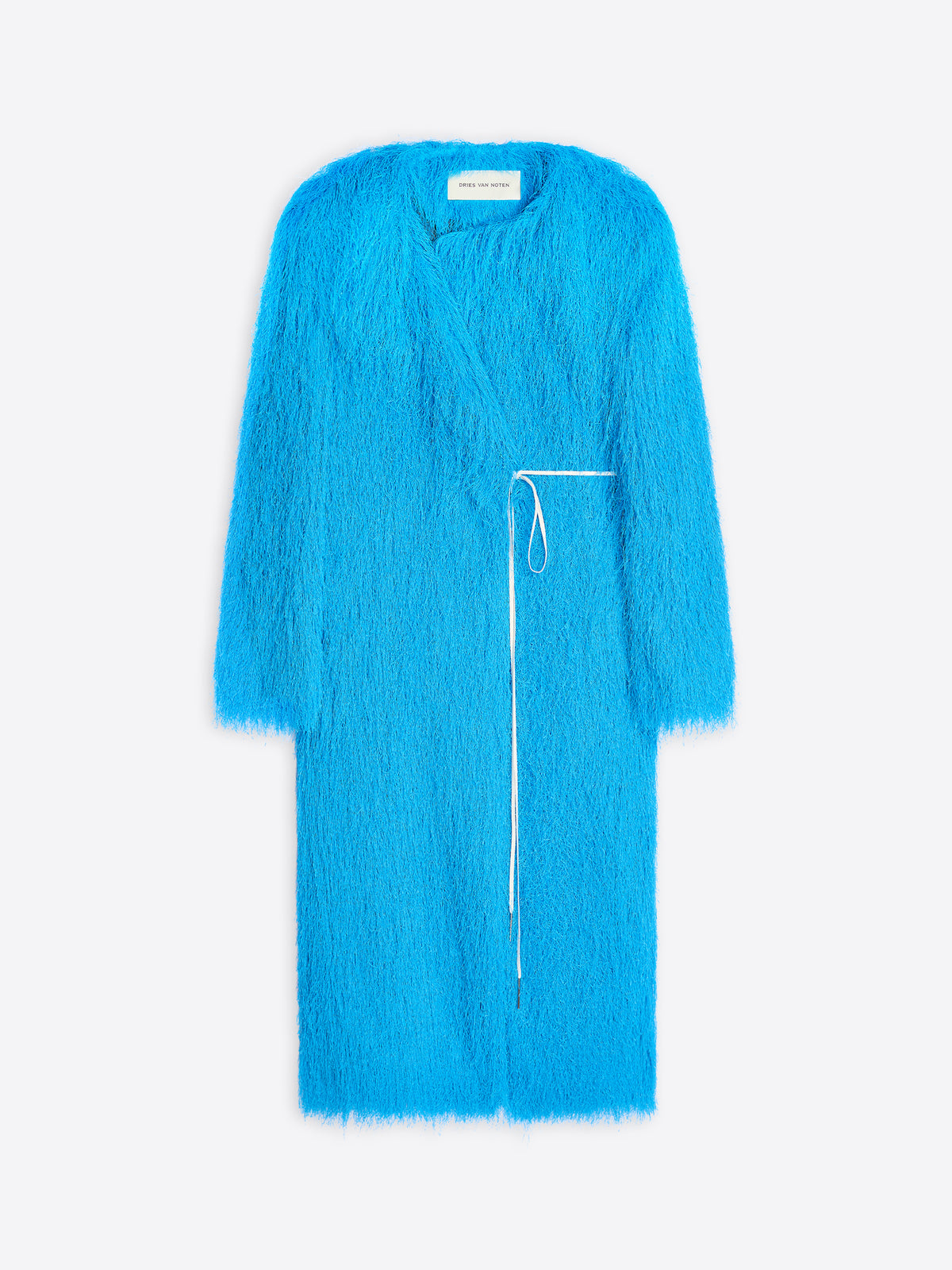 Blue cardigan on a light blue background - Dries Van Noten