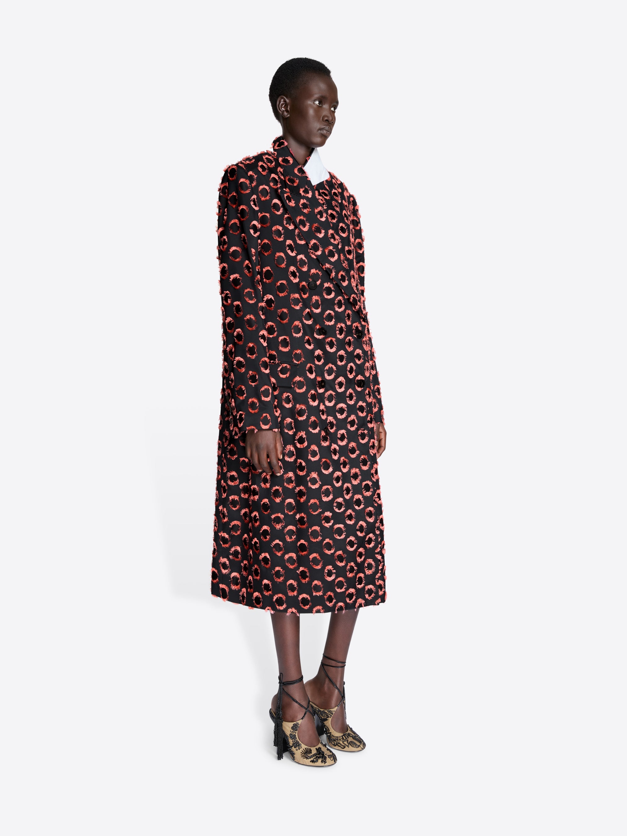 Oversized fil coupé coat - Spring-Summer Women | Dries Van Noten