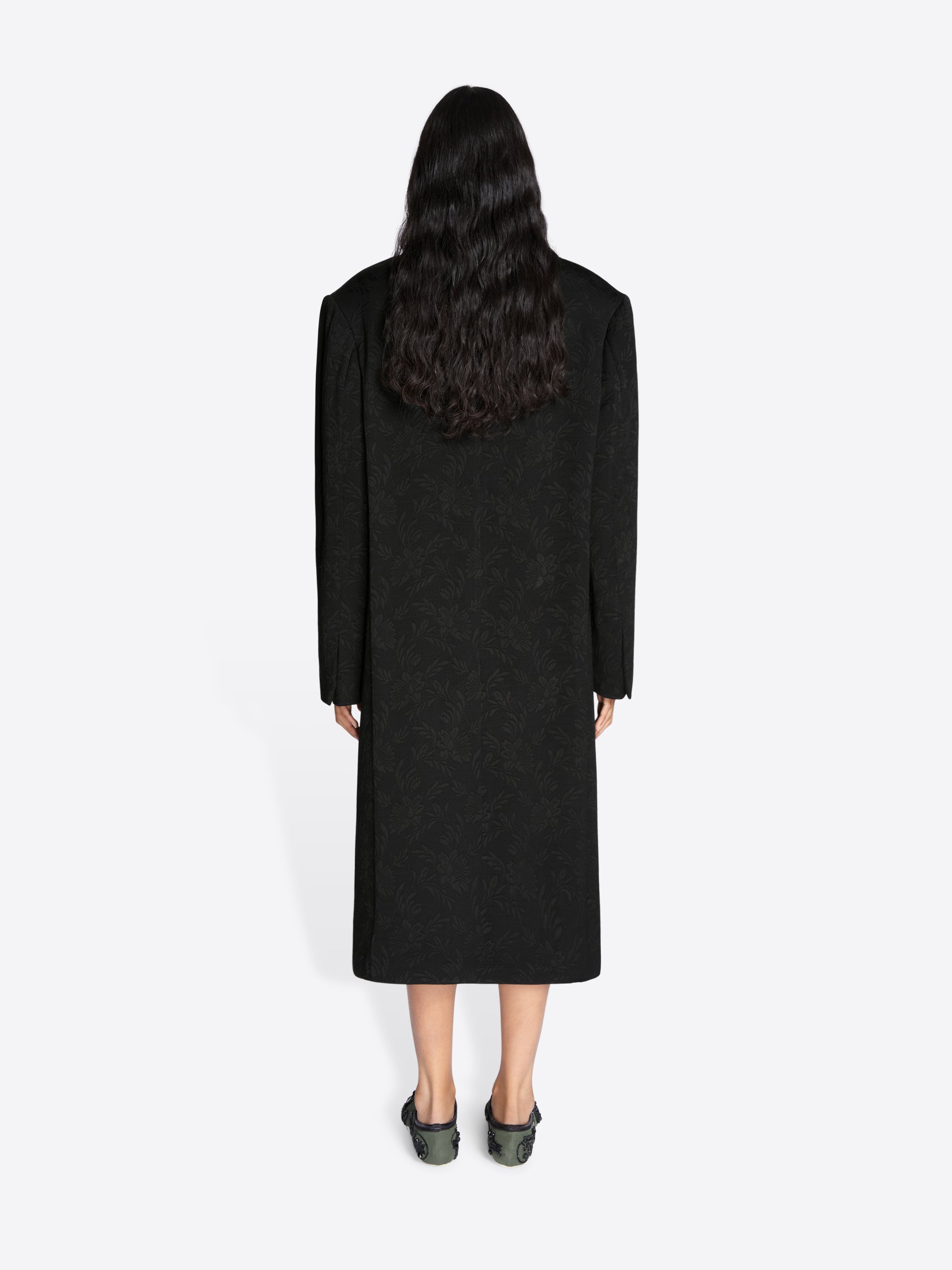 Oversized jacquard coat - Spring-Summer Women | Dries Van Noten