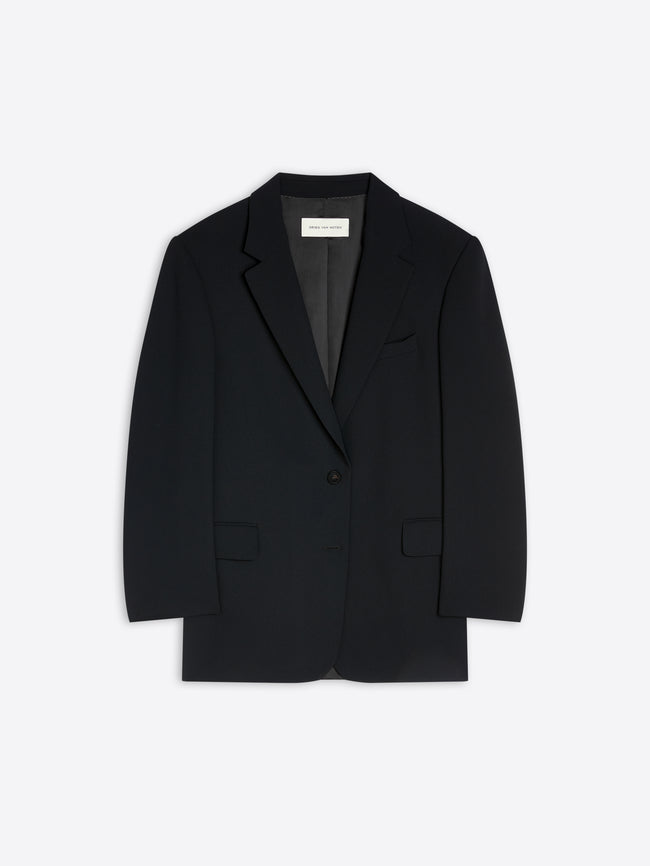 Black blazer on a light gray background - Dries Van Noten