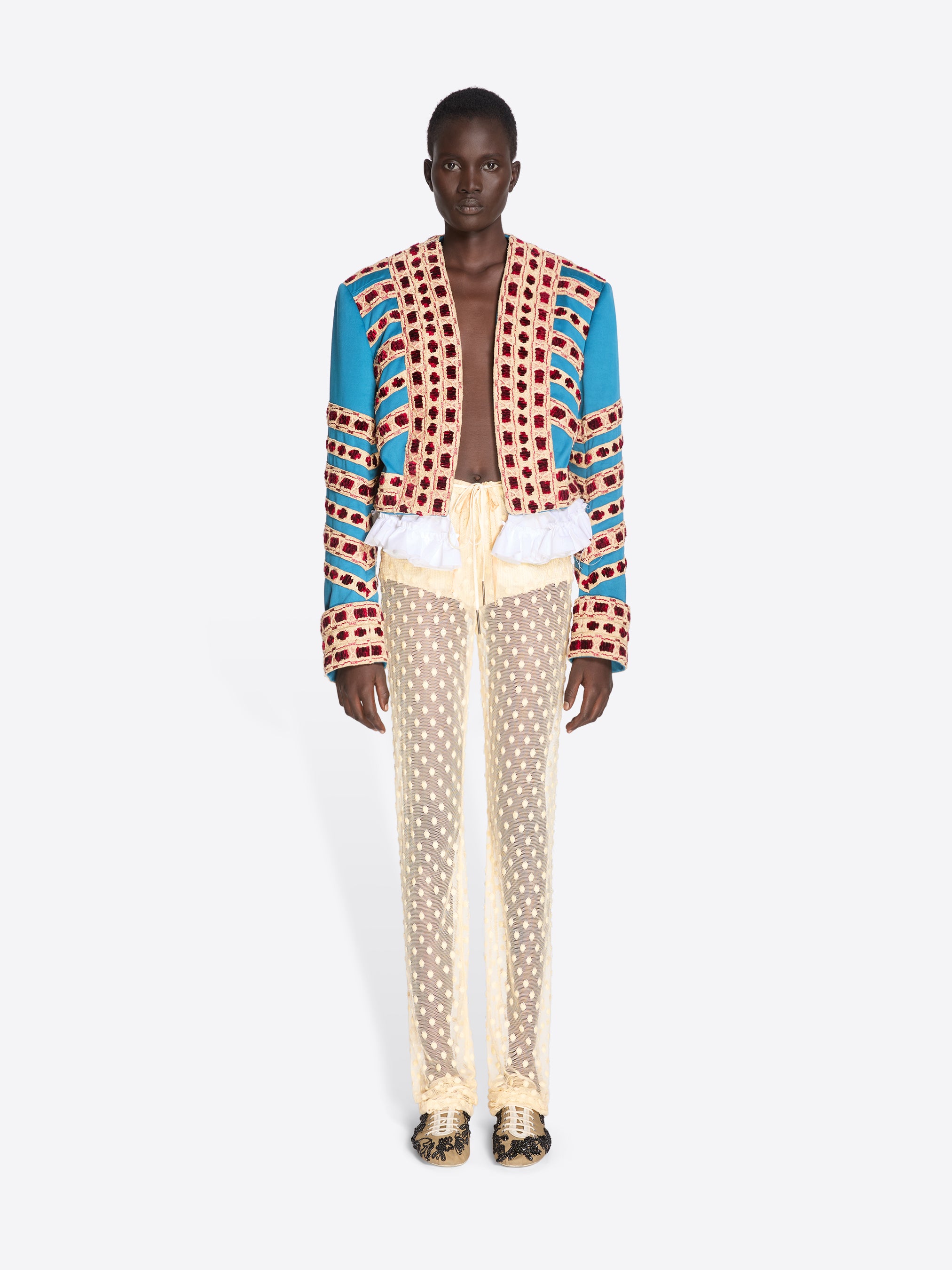 Embroidered cropped jacket - Spring-Summer Women | Dries Van Noten