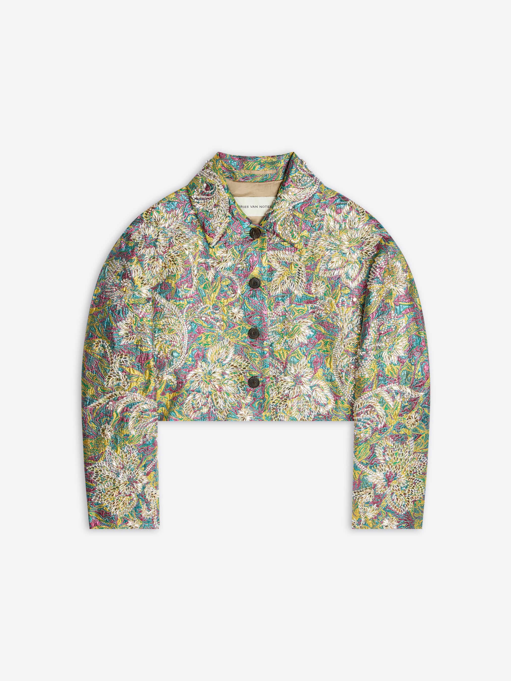◎ドリスヴァンノッテン刺繍ジャケット◎DRIESVANNOTEN 刺繍入りジャカードジャケット - 春夏 レディース | ドリス・ヴァン