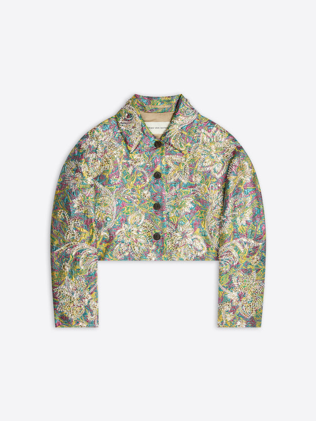 Floral patterned jacket on a white background - Dries Van Noten