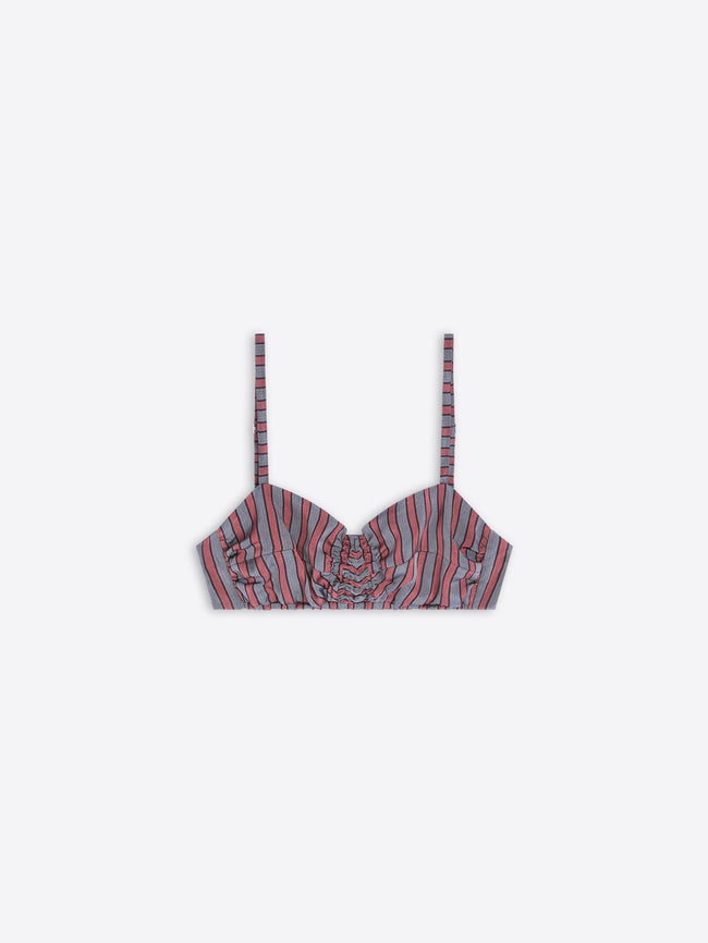 Striped bra top on a white background - Dries Van Noten