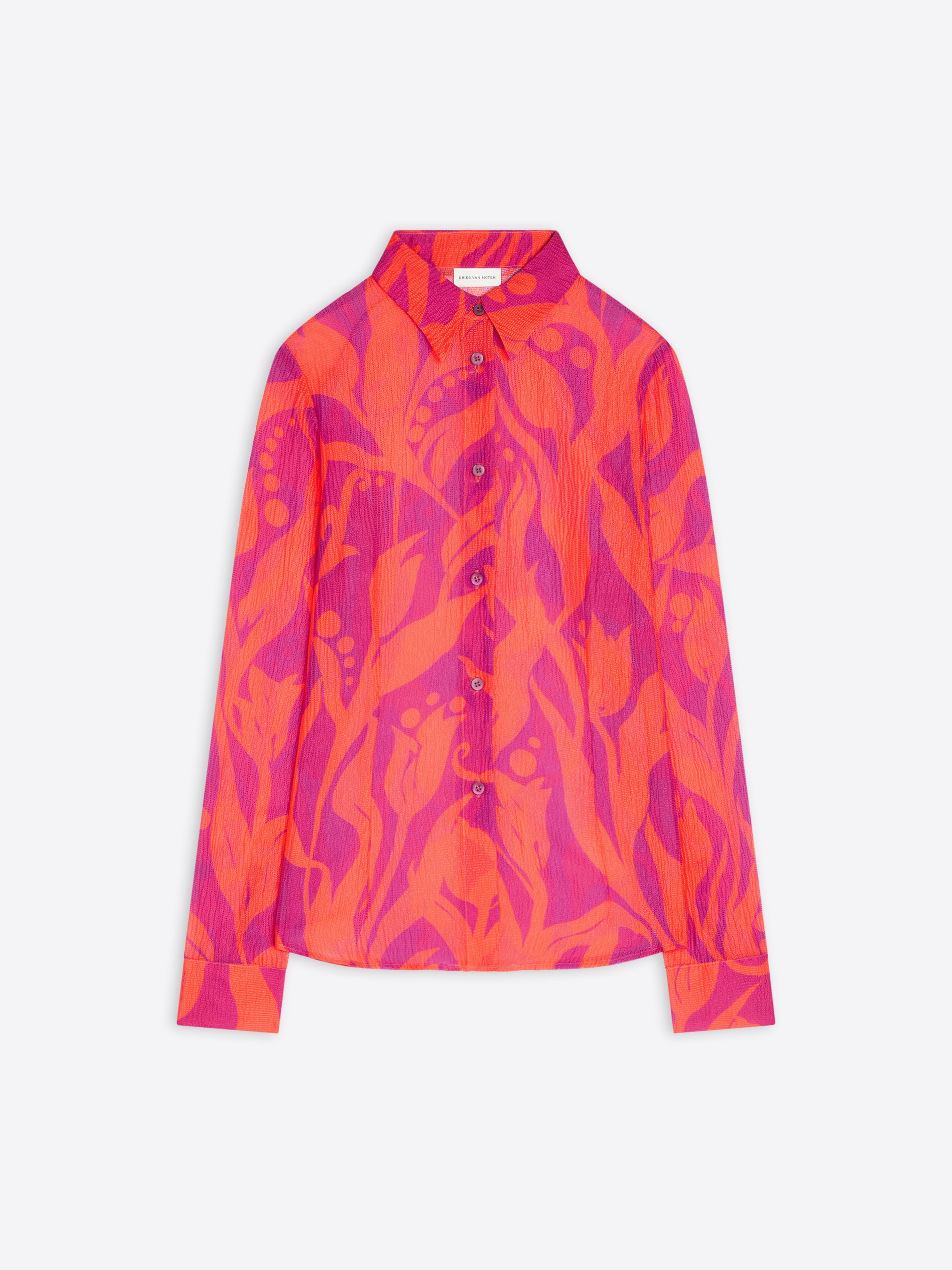 トップス Dries Van Noten 22ss Silk Shirt Fitted silk shirt - Spring-Summer Women | Dries Van Noten