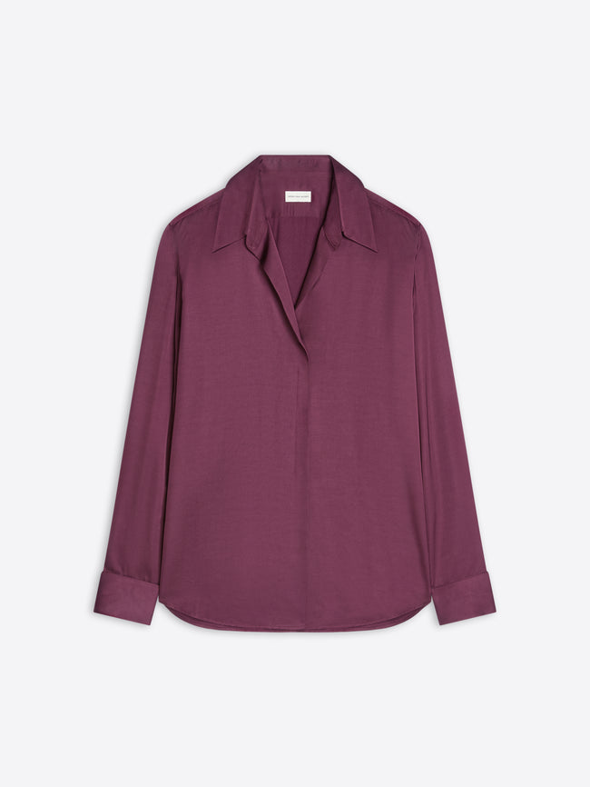 Purple shirt on a white background - Dries Van Noten
