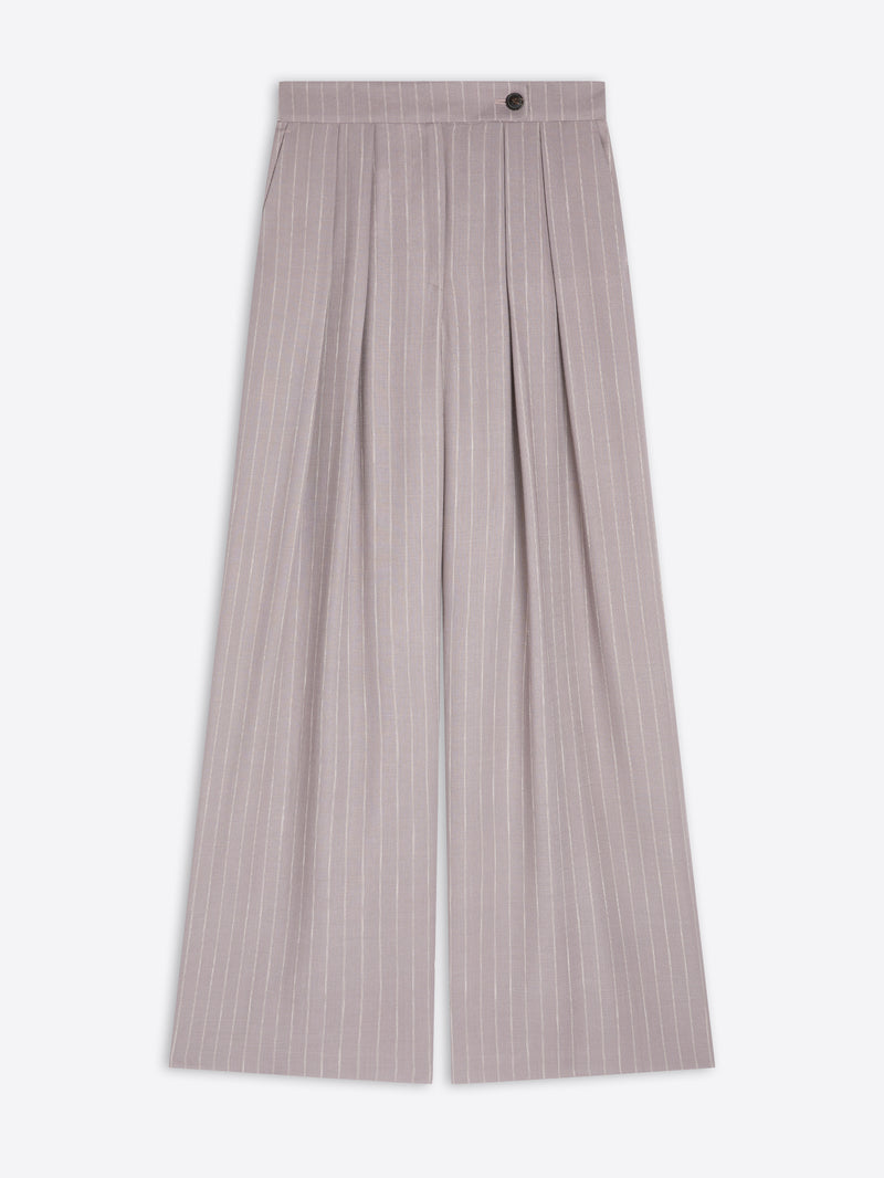 Pinstripe pants on a white background - Dries Van Noten