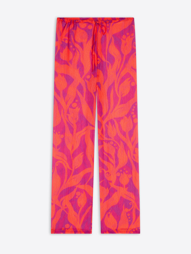 Brightly colored pants with a pattern on a white background - Dries Van Noten