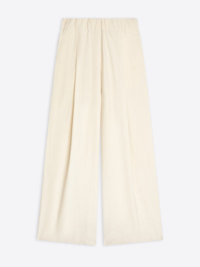 Beige wide-leg pants on a white background - Dries Van Noten