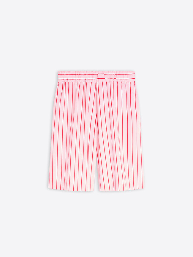 Pink striped shorts on a white background - Dries Van Noten