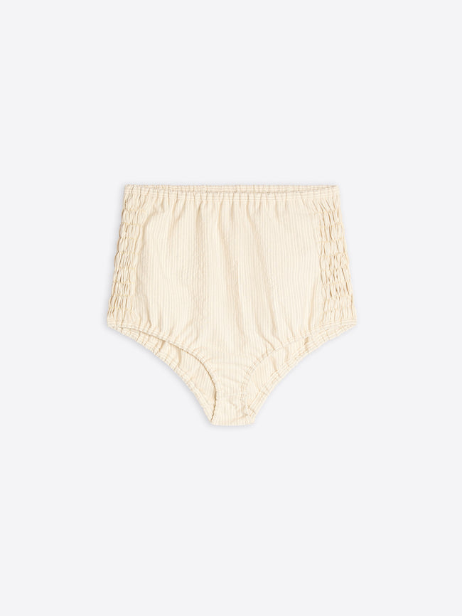Beige high-waisted shorts on a white background - Dries Van Noten