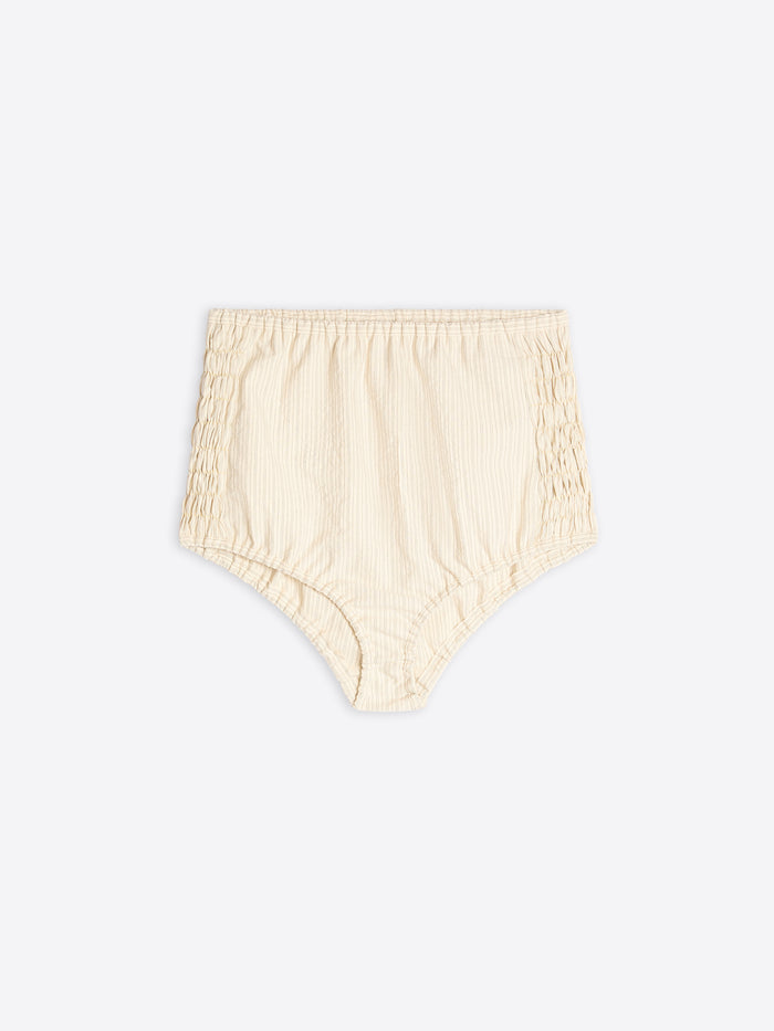 Beige high-waisted shorts on a white background - Dries Van Noten