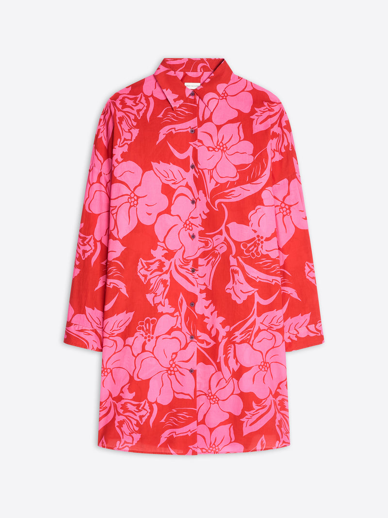 dries van noten cotton dress Dries Van Noten - Women - Cotton Shirt Dress - Fuchsia