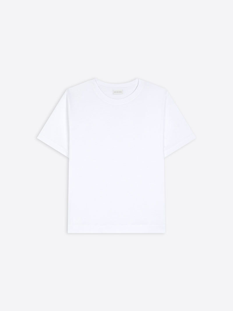 Plain white t-shirt on a light gray background - Dries Van Noten