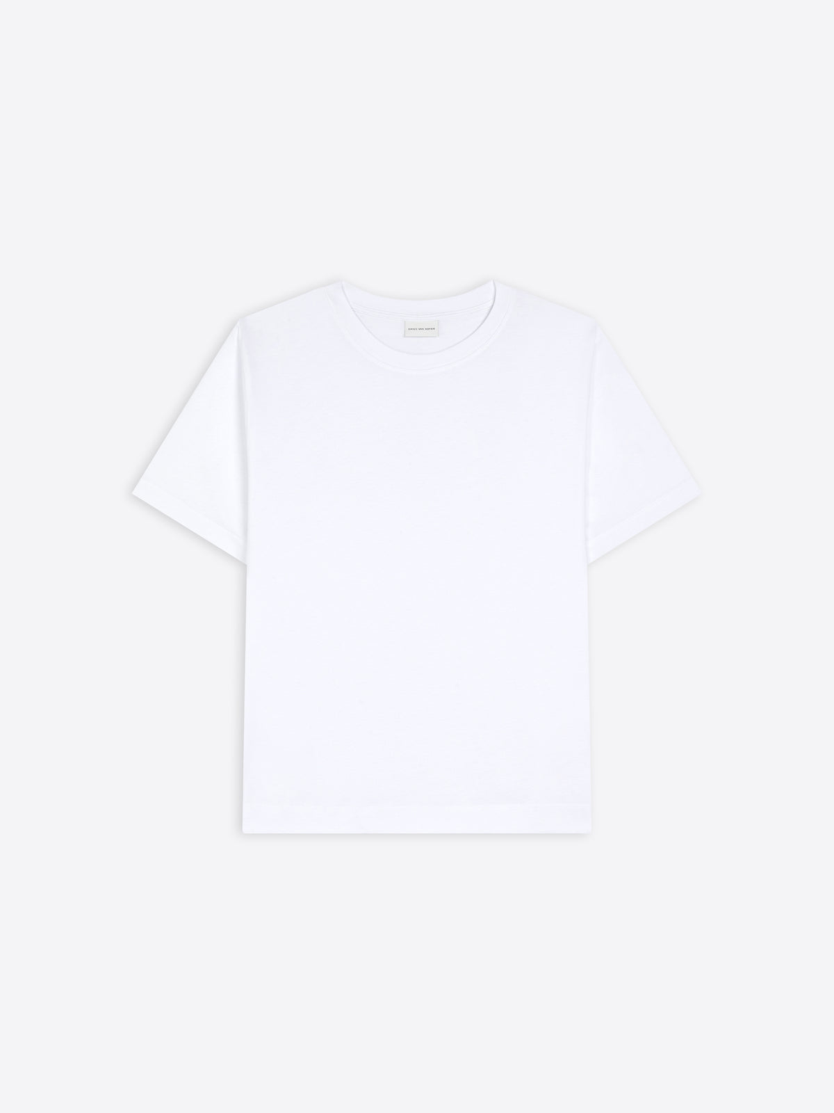 Plain white t-shirt on a light gray background - Dries Van Noten