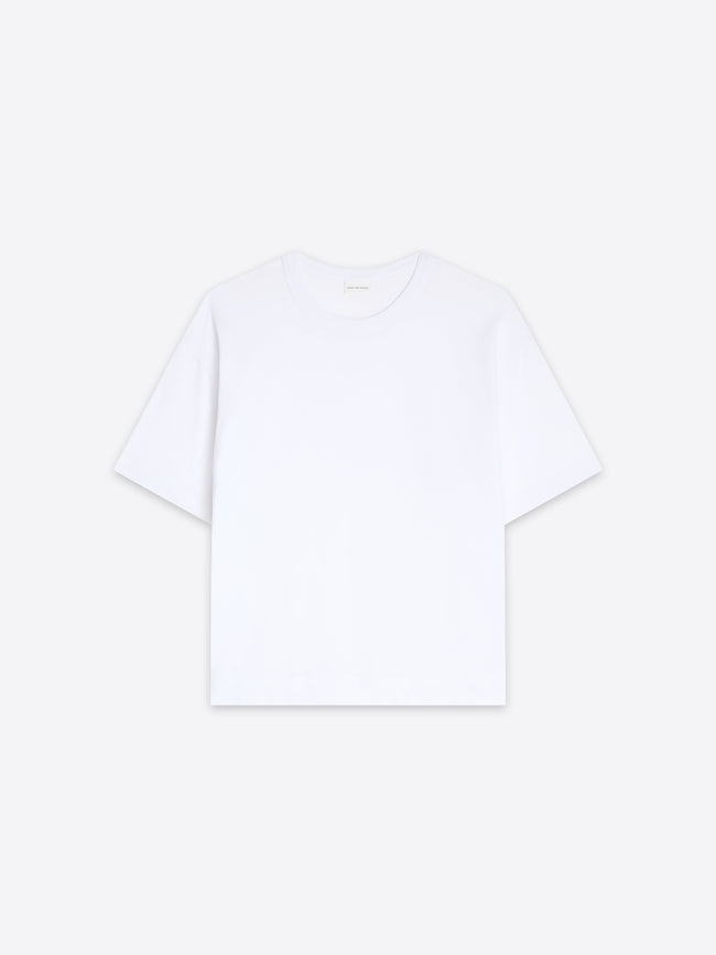 Plain white t-shirt on a light gray background - Dries Van Noten