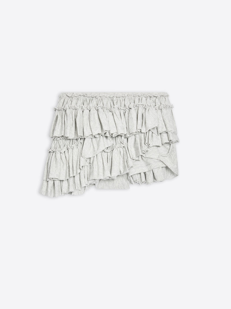 Light-colored ruffled skirt on a white background - Dries Van Noten