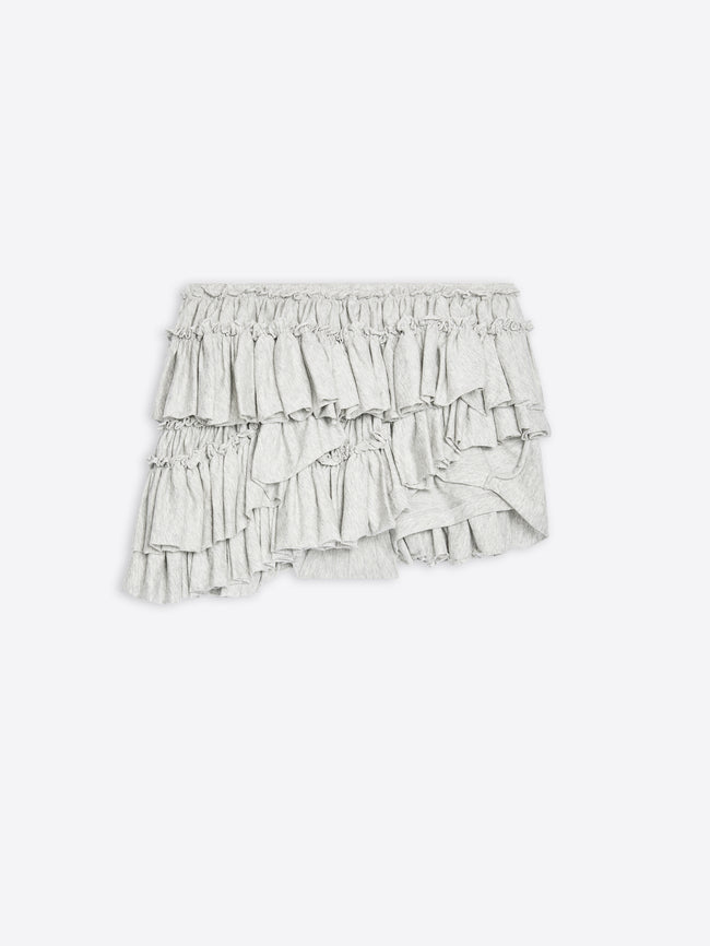Light-colored ruffled skirt on a white background - Dries Van Noten