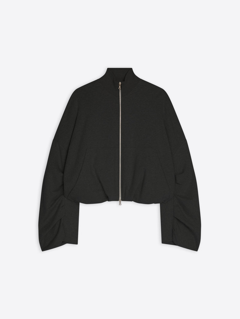 Black jacket with a zipper on a white background - Dries Van Noten