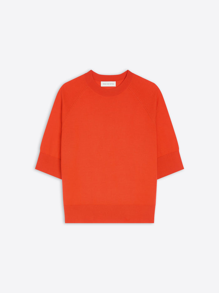 Orange sweater on a white background - Dries Van Noten