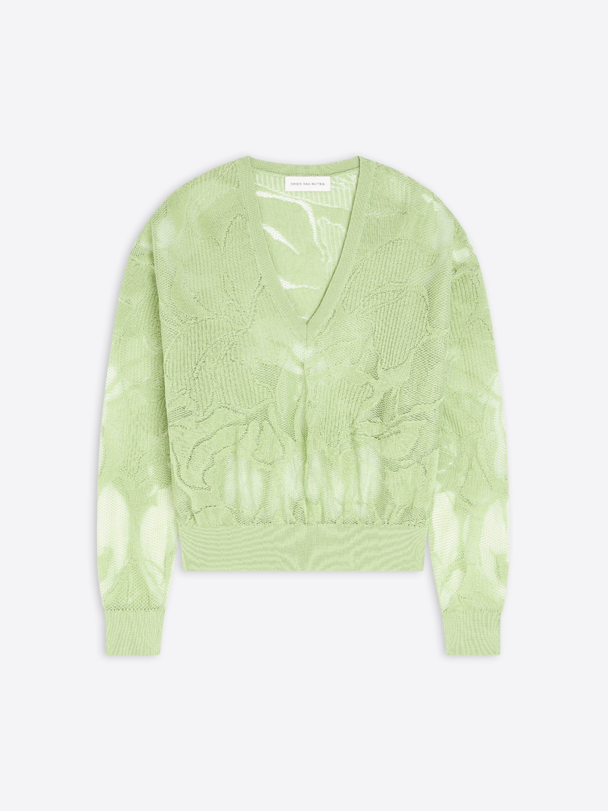 Lace cotton sweater - Spring-Summer Women | Dries Van Noten Lace cotton sweater - Spring-Summer Women | Dries Van Noten