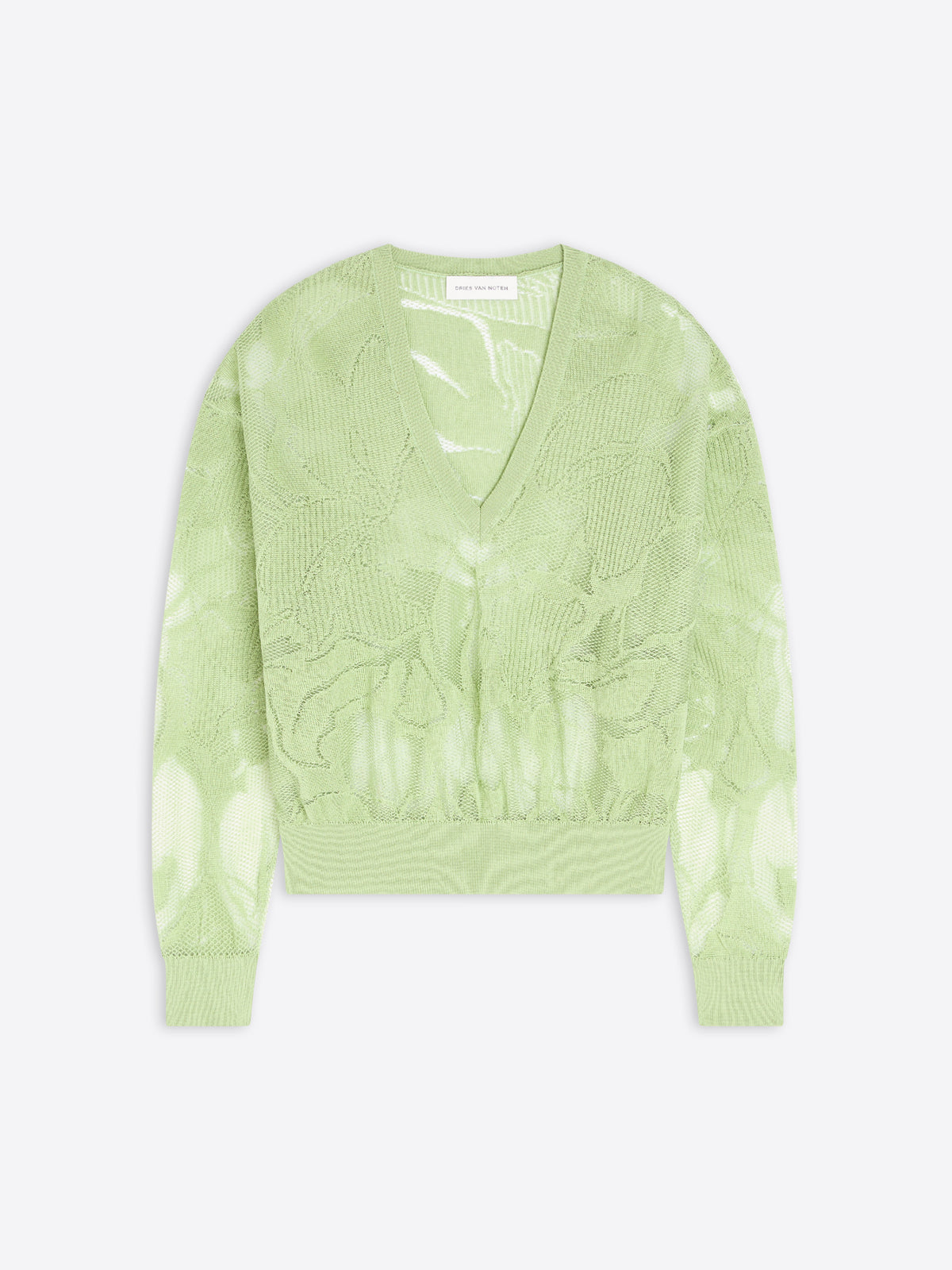Light green sweater on a white background - Dries Van Noten