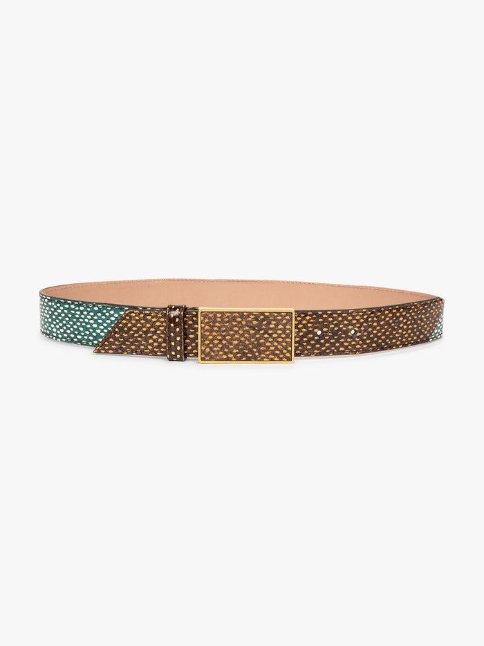 Multicolored belt with a pattern on a white background - Dries Van Noten