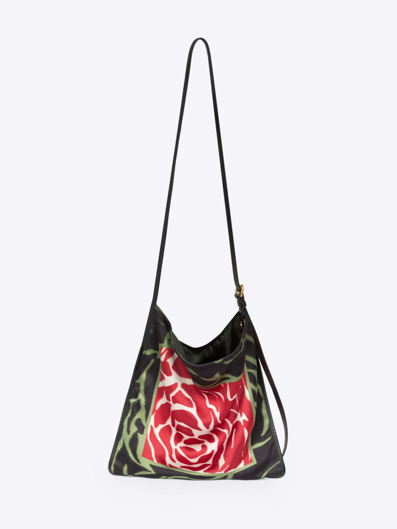 Handbag with floral design on a white background - Dries Van Noten