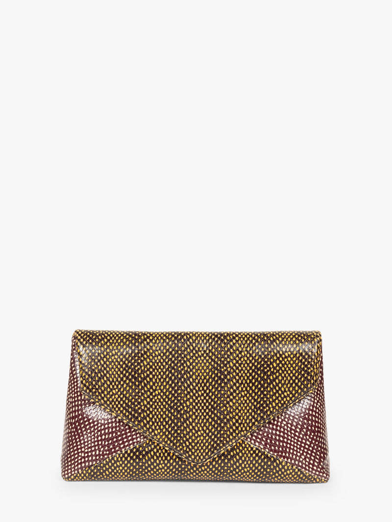 Gold and pink clutch bag on a white background - Dries Van Noten