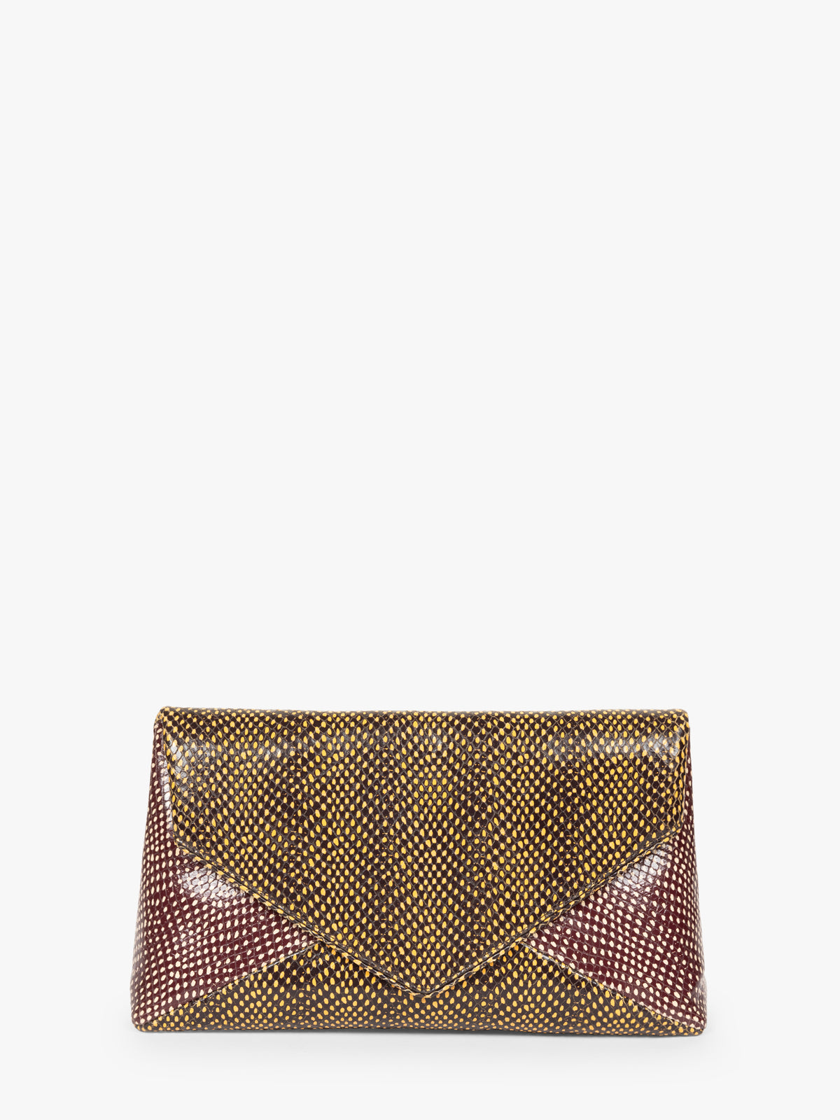 Gold and pink clutch bag on a white background - Dries Van Noten