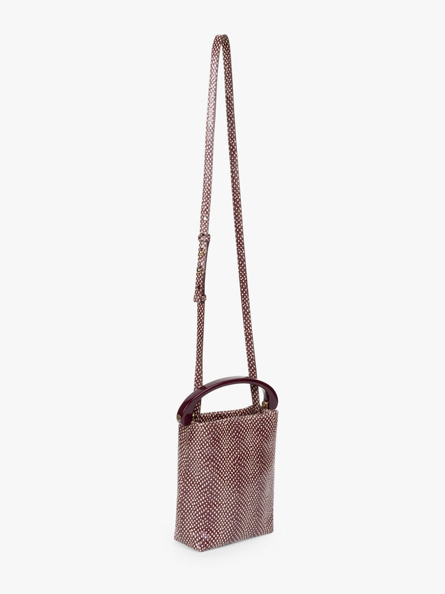 Textured handbag with a strap on a white background - Dries Van Noten