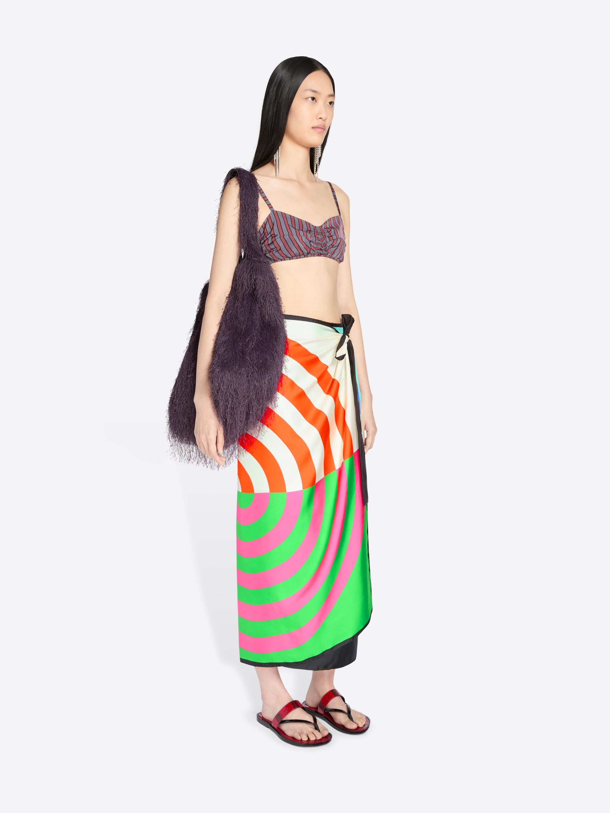 スカート Dries Van Noten 90s Wrap Long Skirt Long wrap scarf-skirt - Spring-Summer Women | Dries Van Noten