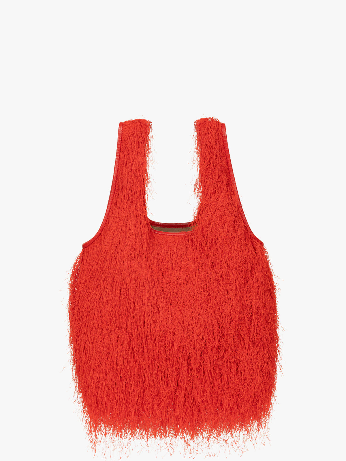 Red textured bag on a white background - Dries Van Noten