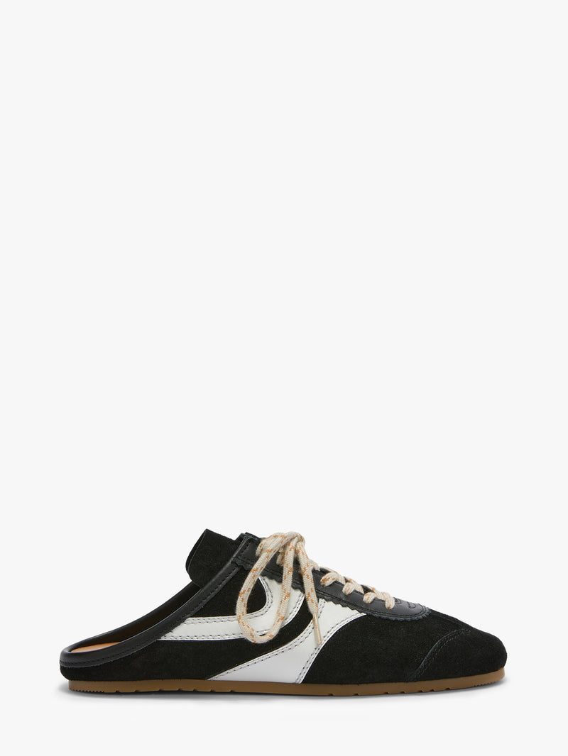 Black and white sneaker on a white background