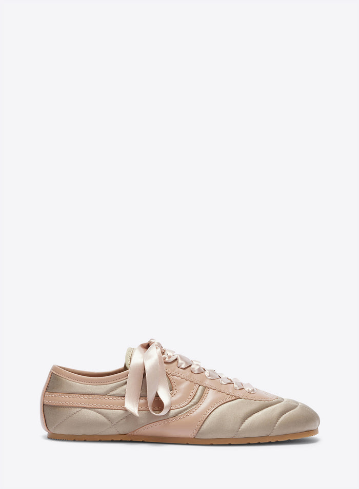 Pink sneaker with ribbon on a white background - Dries Van Noten
