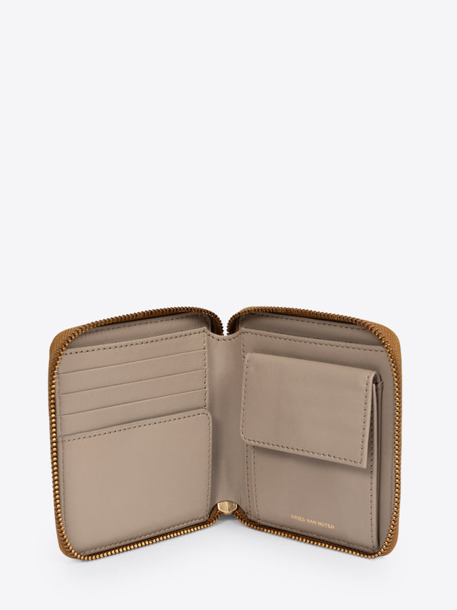 Beige wallet with open design on a white background - Dries Van Noten
