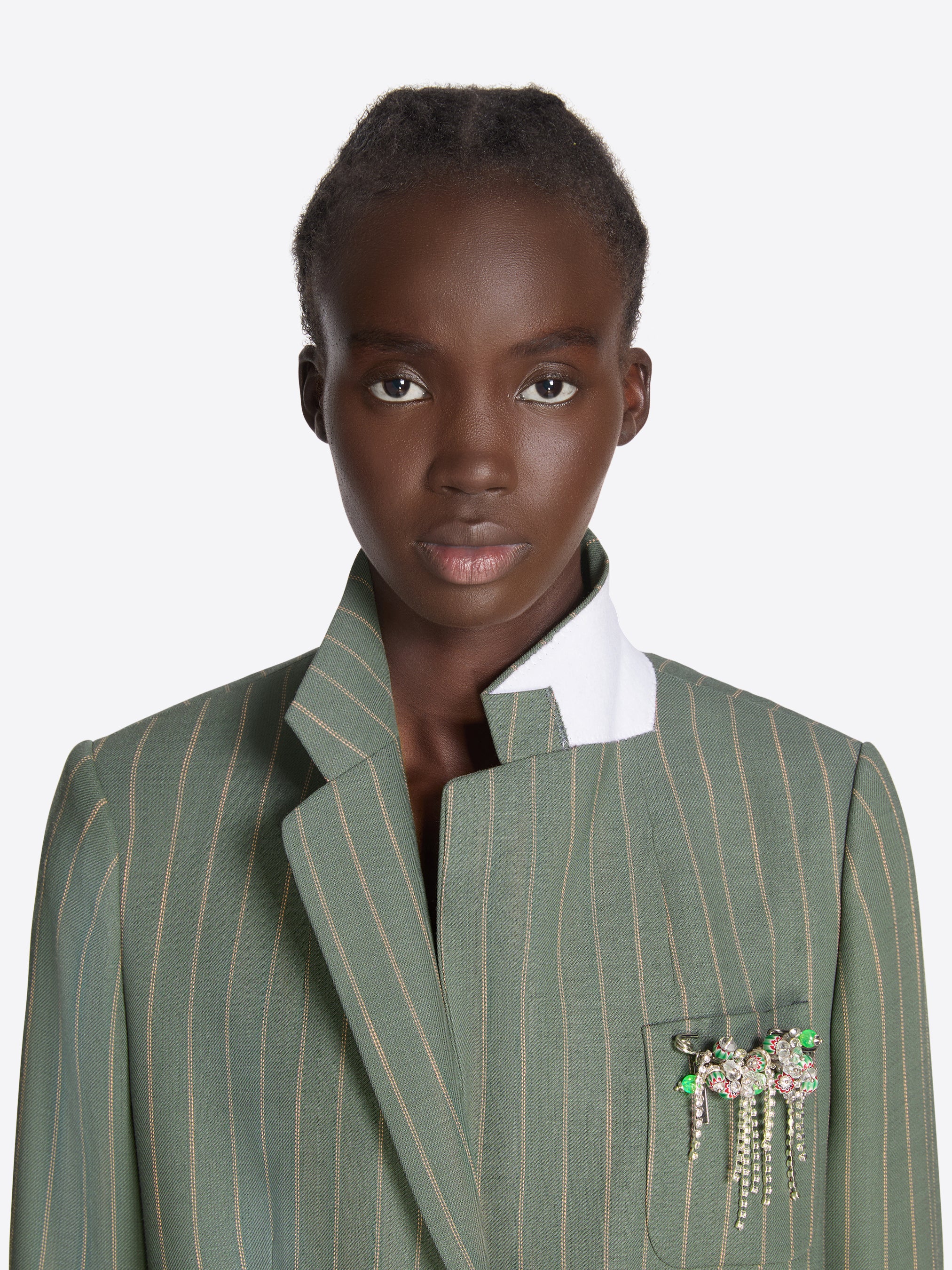 トップス Dries Van Noten 24AW Brooch Grid Top XS Embellished pin brooch - Spring-Summer Women | Dries Van Noten