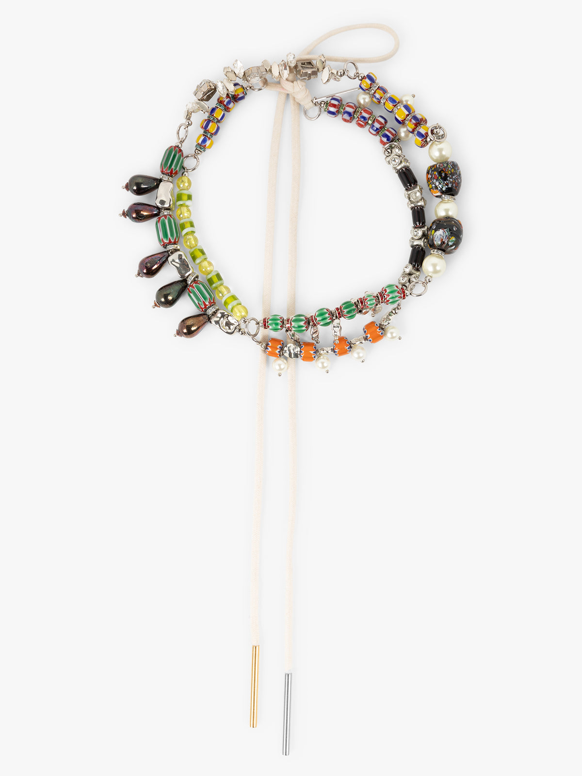 Multicolored beaded hair stick on a white background - Dries Van Noten