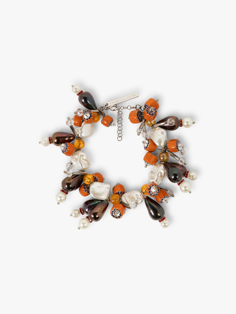 Multicolored beaded bracelet on a white background - Dries Van Noten