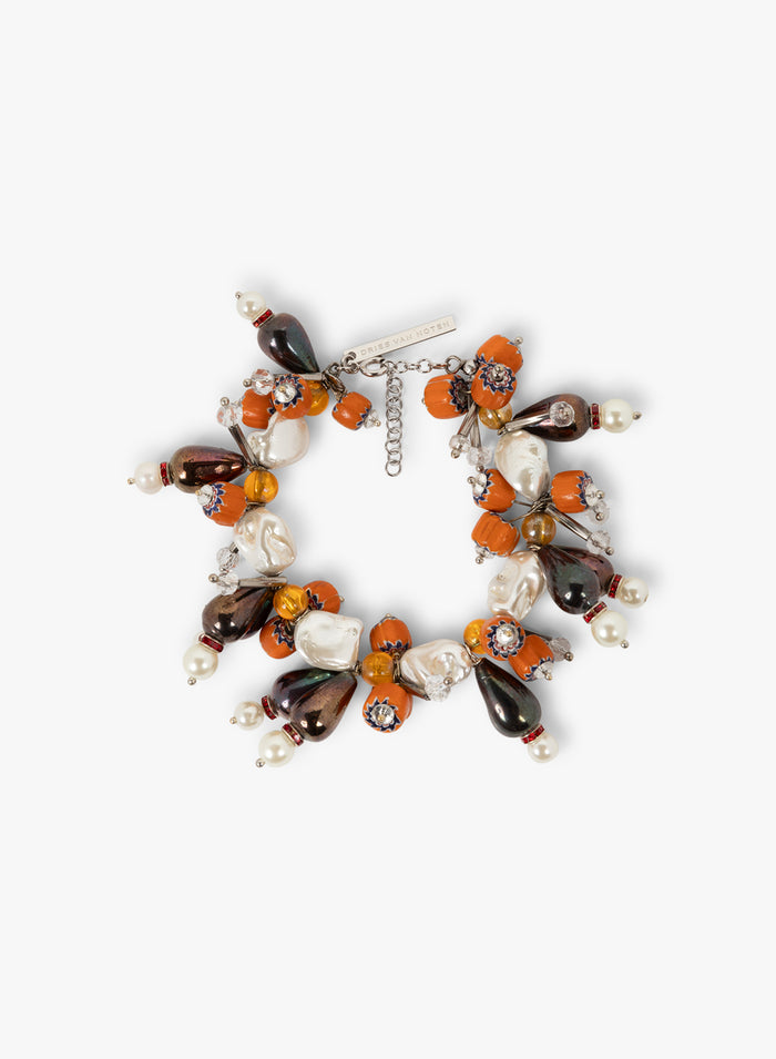 Multicolored beaded bracelet on a white background - Dries Van Noten