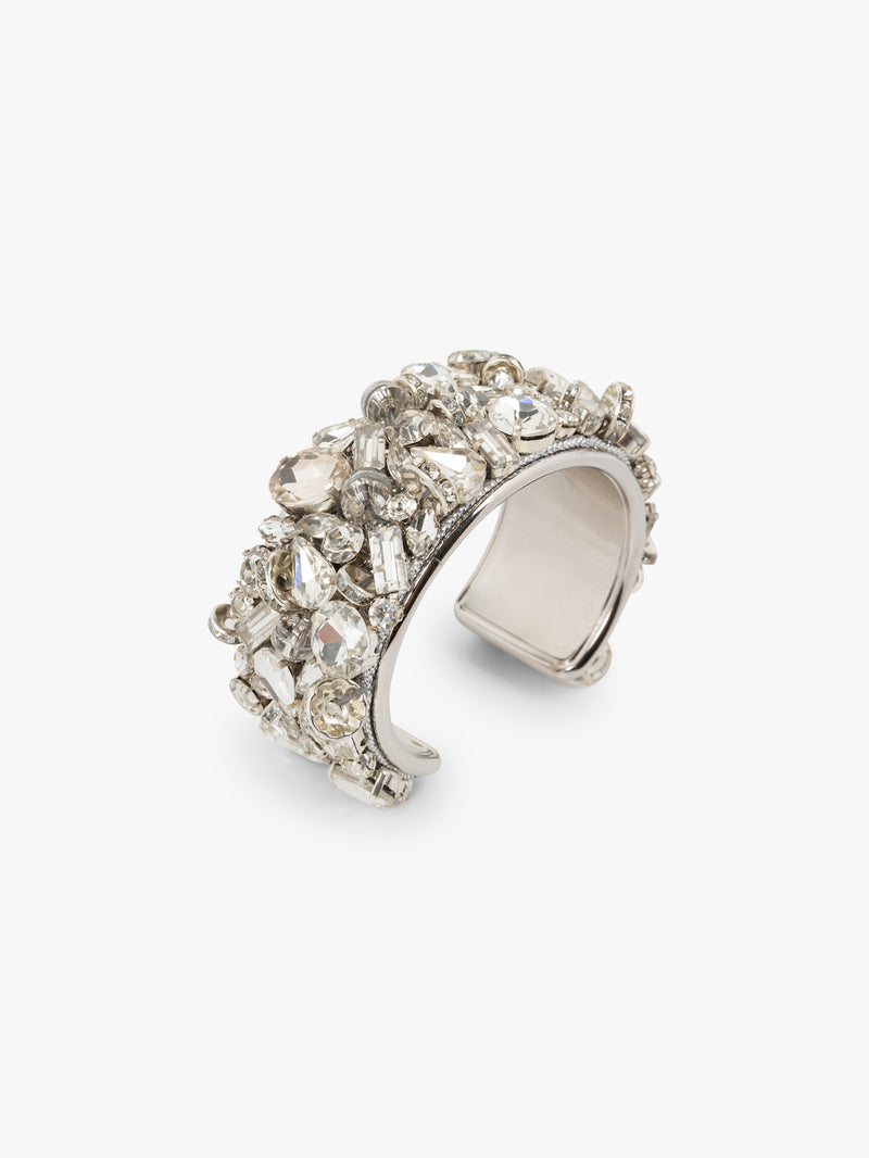 Silver ring with intricate design on a white background - Dries Van Noten