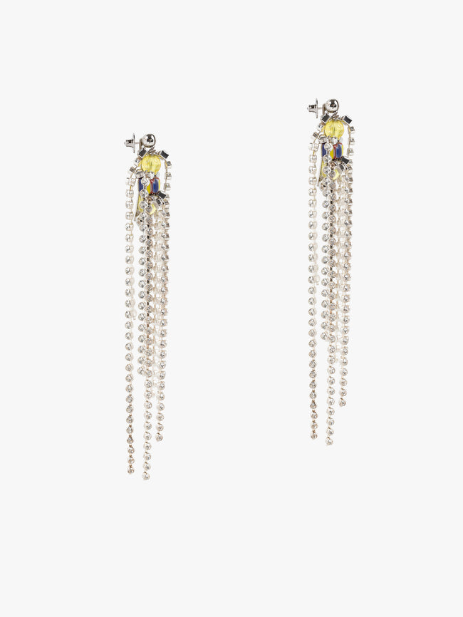 Long earrings on a white background. - Dries Van Noten