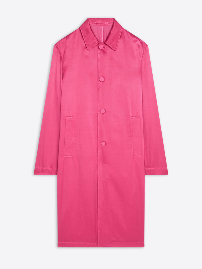 Pink coat on a white background