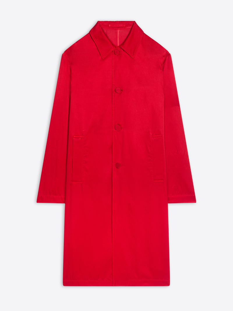 Red coat on a white background