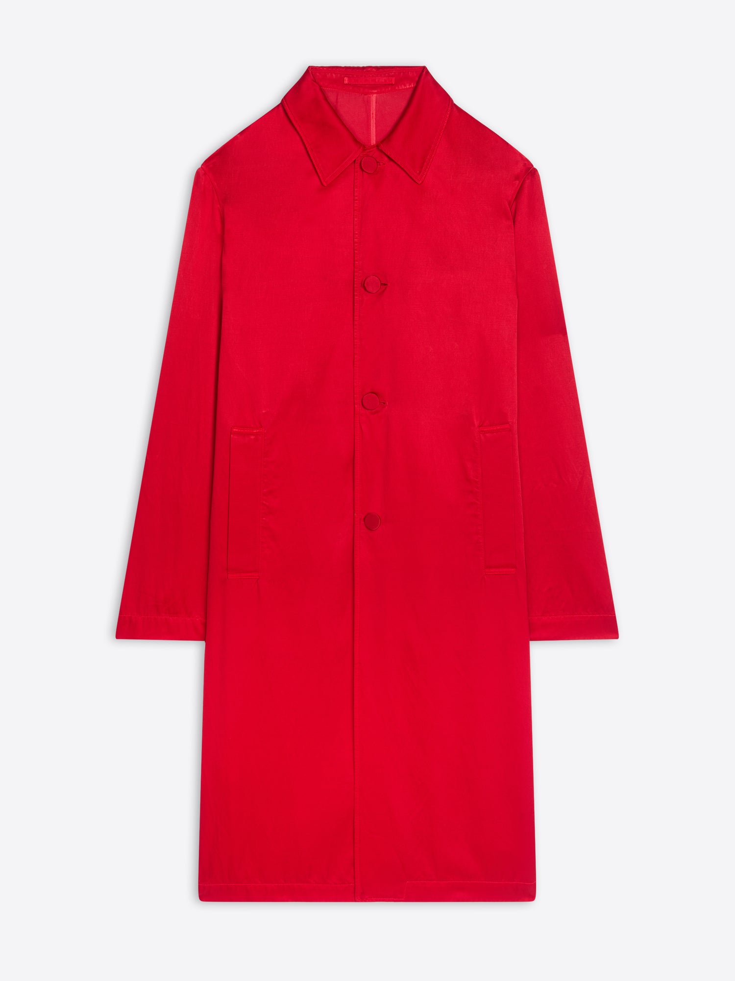Red coat on a white background - Dries Van Noten