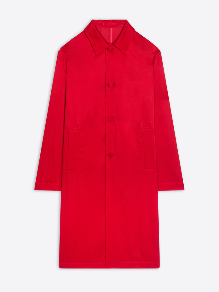 Red coat on a white background