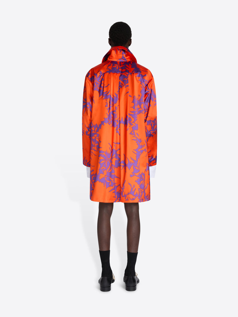Printed satin coat