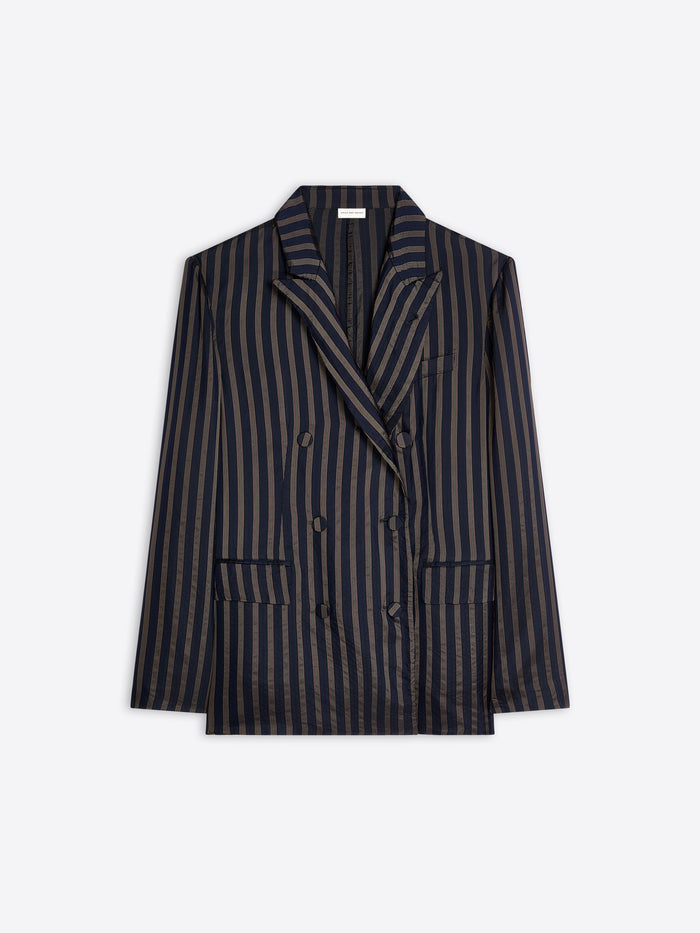 Striped blazer on a white background - Dries Van Noten